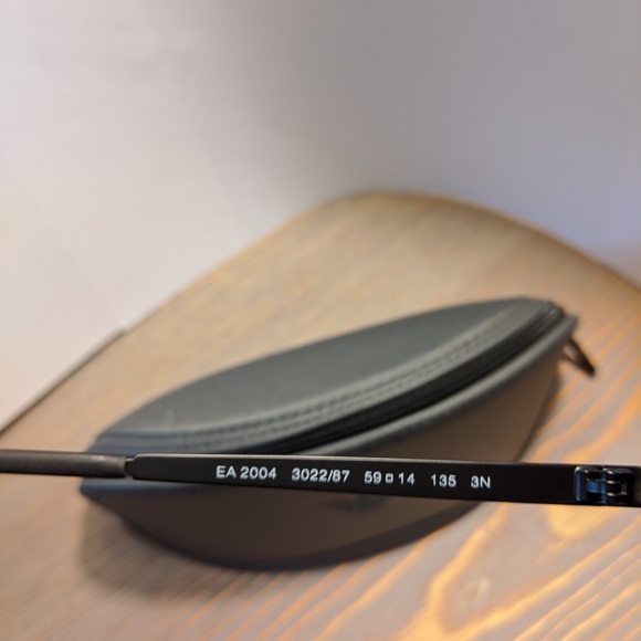 Emporio Armani black aviators main image 4